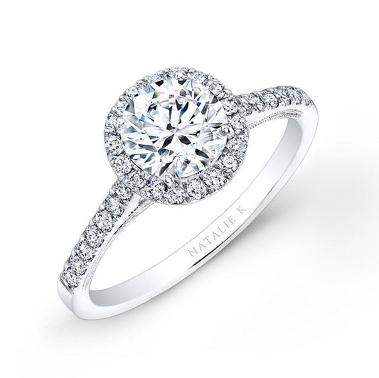 Round Halo Engagement Ring