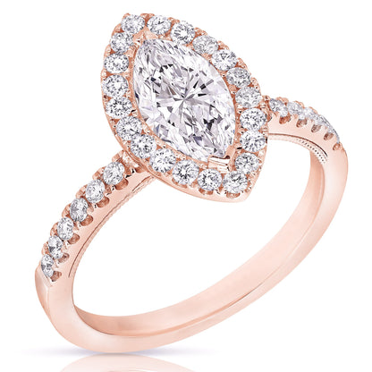 1 Ct Marquise Complete Engagement Ring