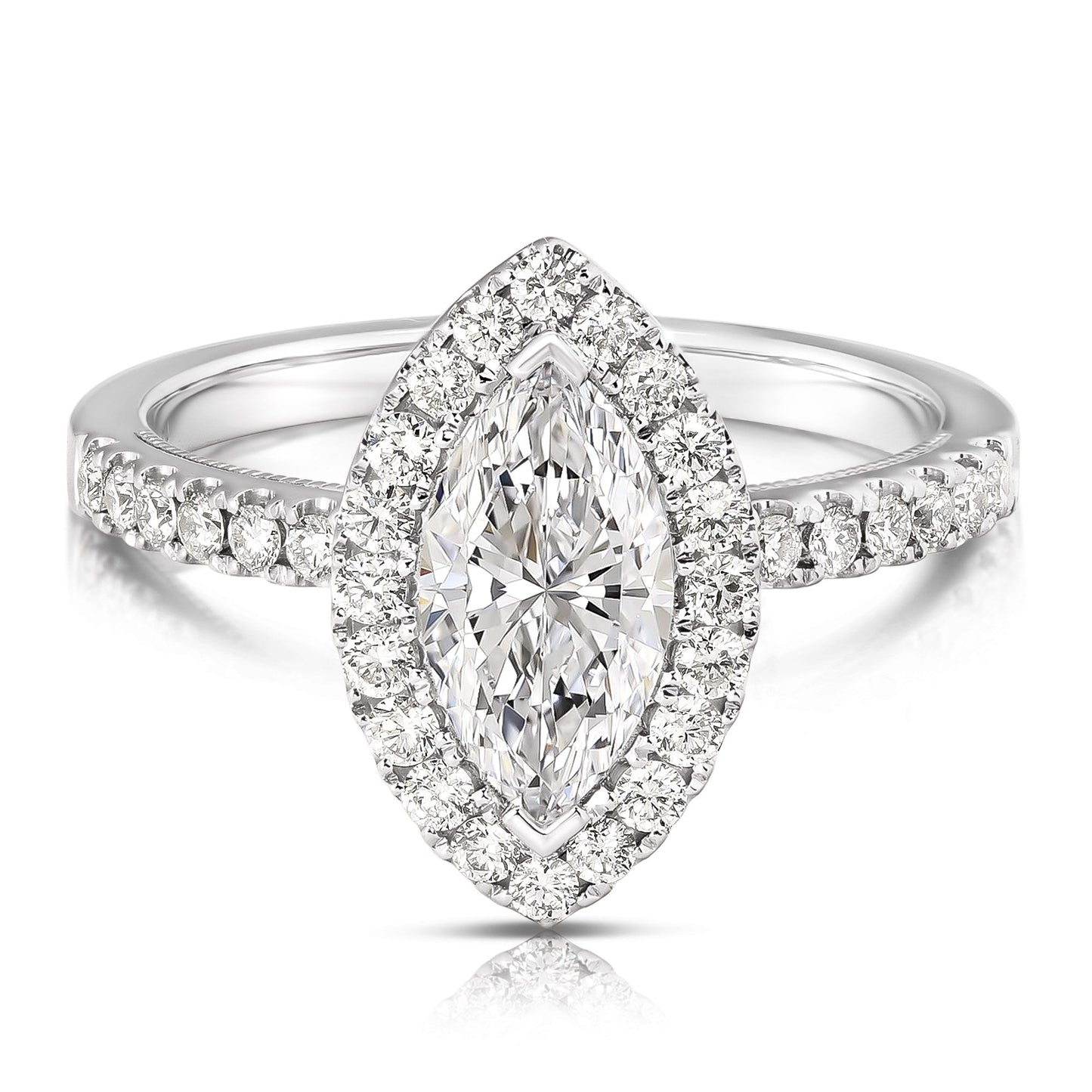 1 Ct Marquise Complete Engagement Ring