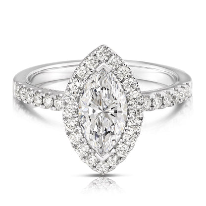 1 Ct Marquise Complete Engagement Ring