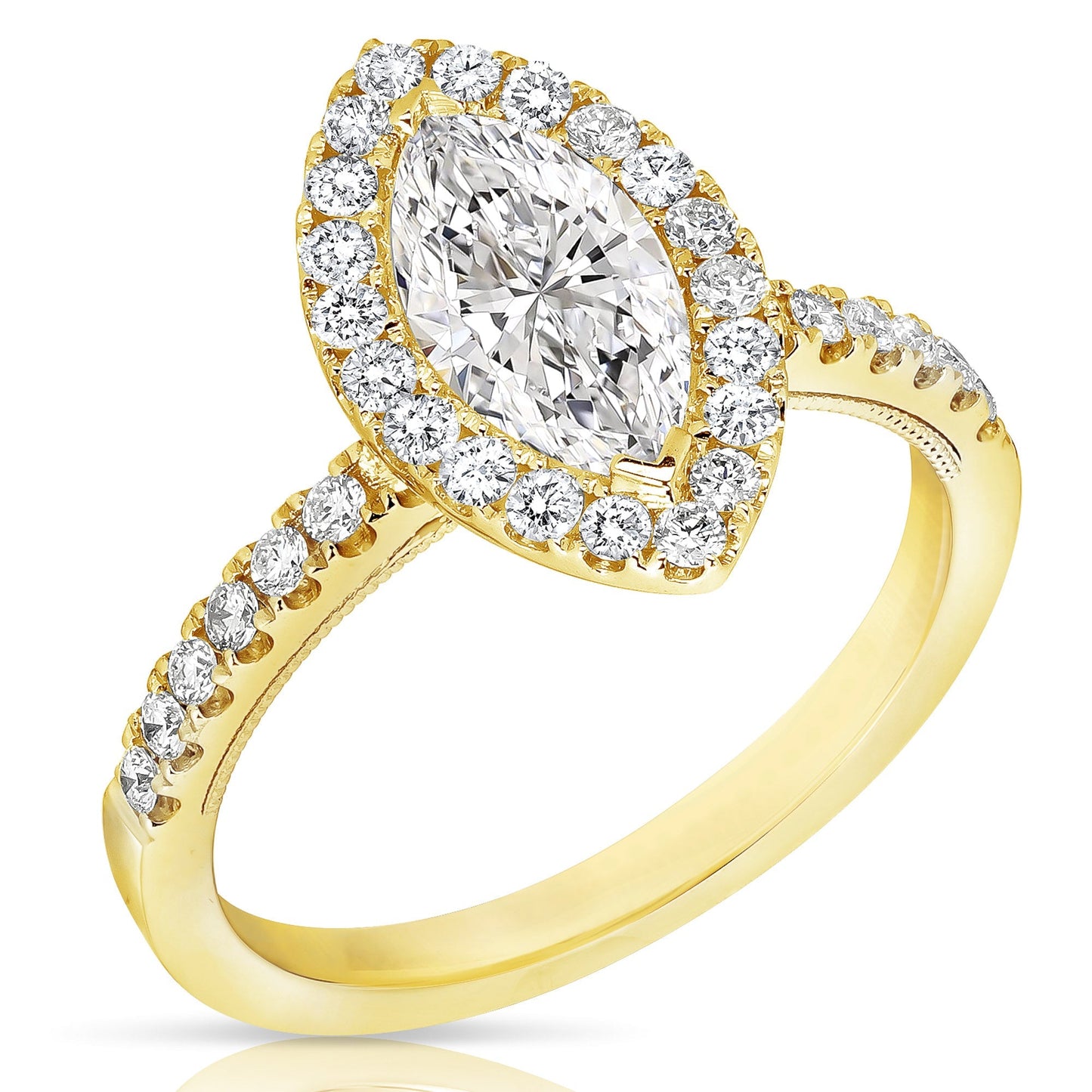1 Ct Marquise Complete Engagement Ring