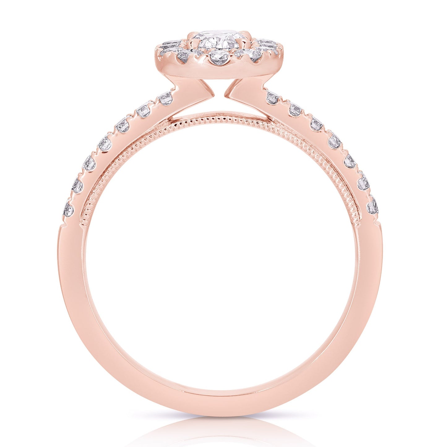3/4 Ct Oval Complete Engagement Ring