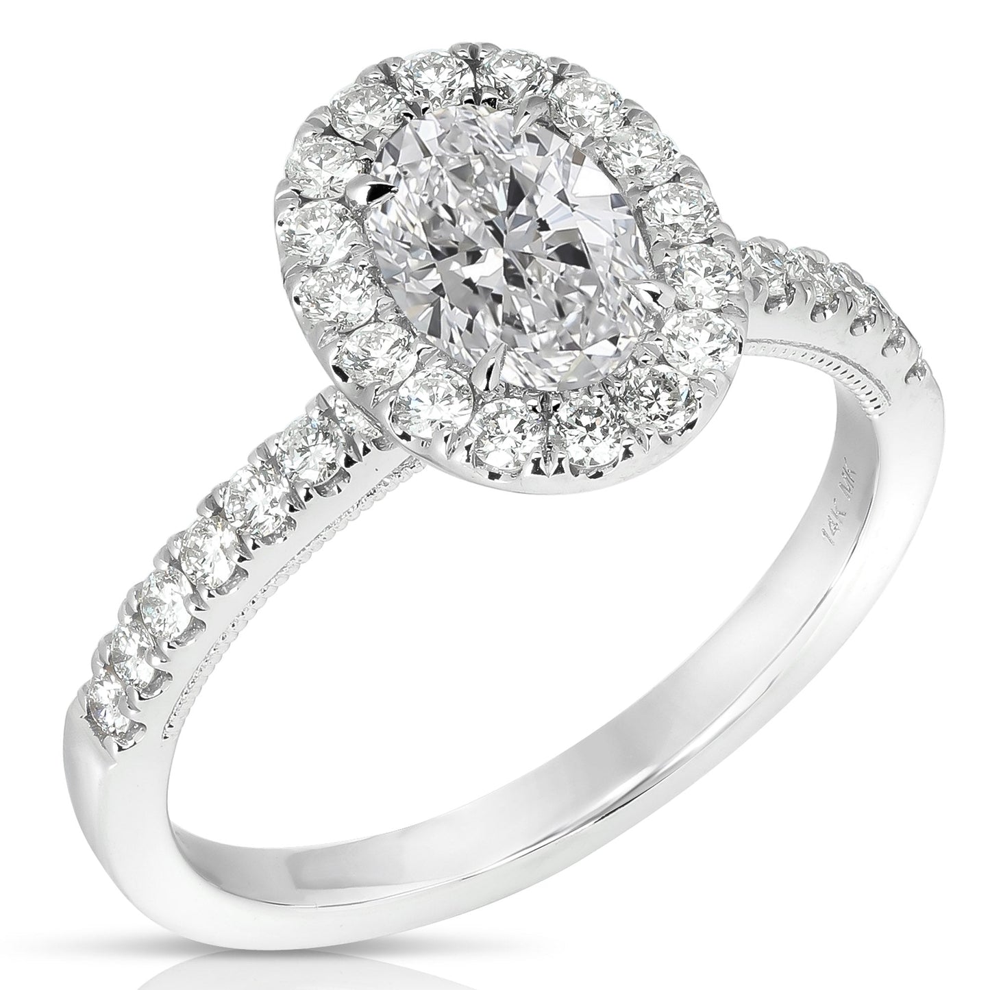 3/4 Ct Oval Complete Engagement Ring