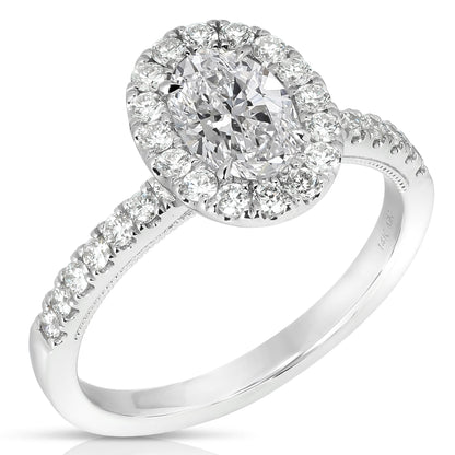 3/4 Ct Oval Complete Engagement Ring