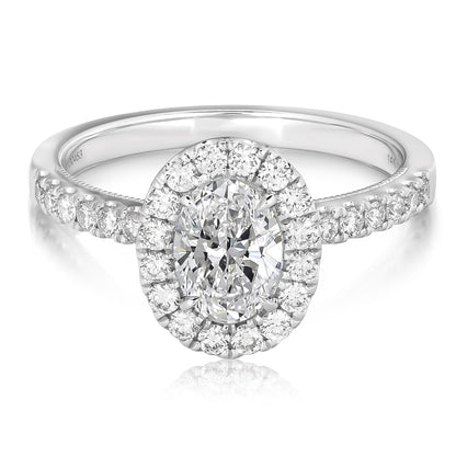 3/4 Ct Oval Complete Engagement Ring