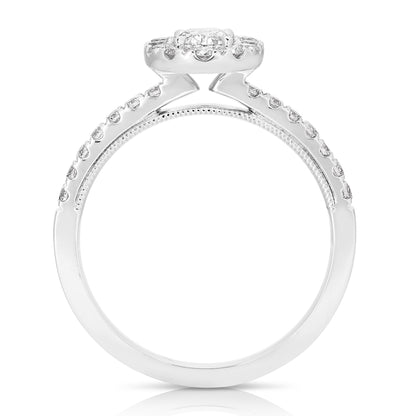 3/4 Ct Oval Complete Engagement Ring