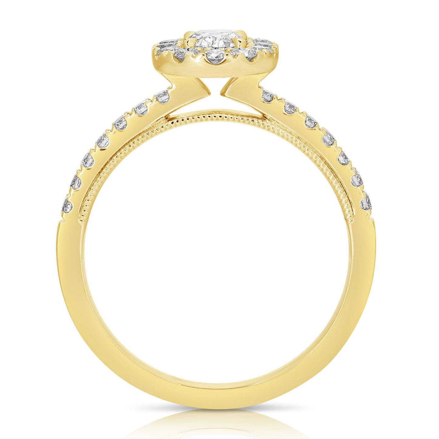 3/4 Ct Oval Complete Engagement Ring