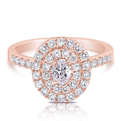 Double Halo+Prong Br + Ov Ctr (.30Ct Ov Ctr)