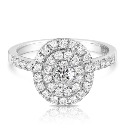 Double Halo+Prong Br + Ov Ctr (.30Ct Ov Ctr)