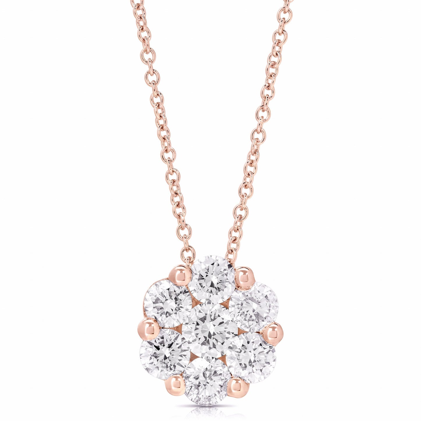 1 Ct Flower Cluster Pendant