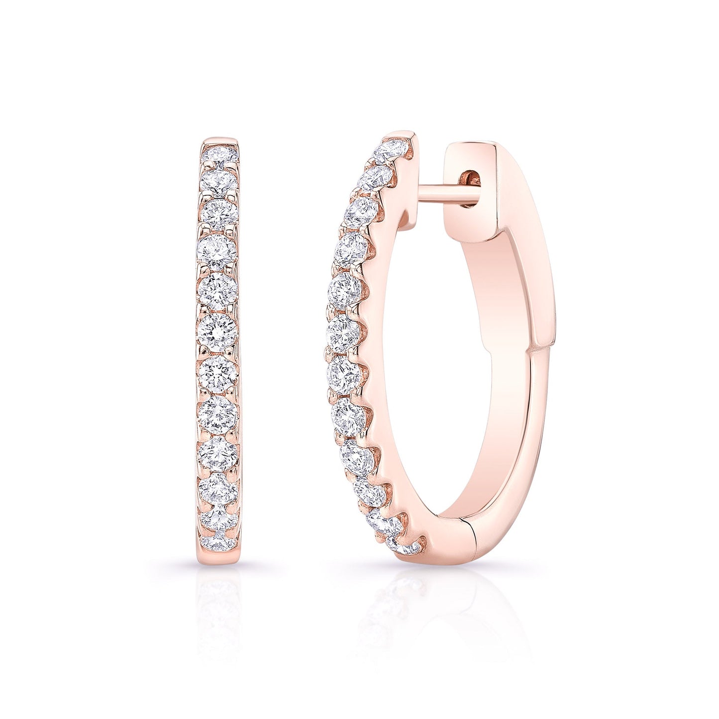 Premier Small Prong Set Oval Hoops