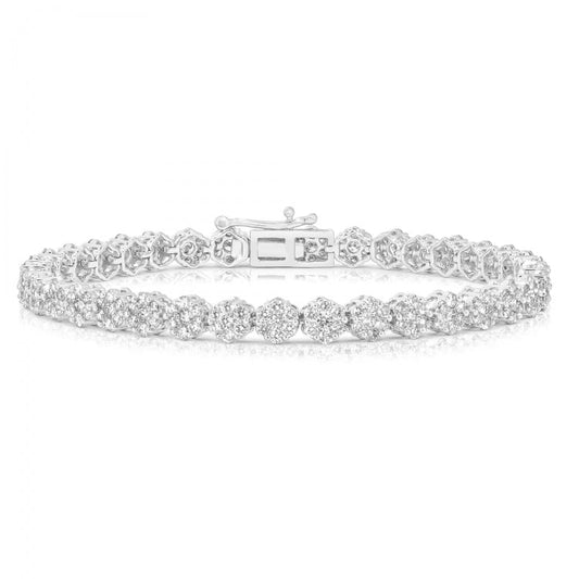 FLOWER CLUSTER MEDIUM TENNIS BRACELET